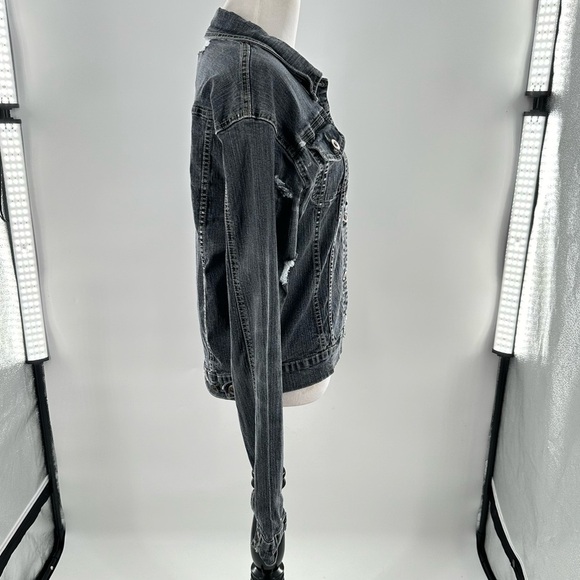 Polo womens jean jacket size M distressed denim Ralph Lauren - Picture 5 of 12